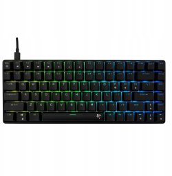 Klawiatura Mars Gaming White Shark Mechanical gaming keyboard HAMACHI RGB, US, blue switch, black (HAMACHI-B-US)