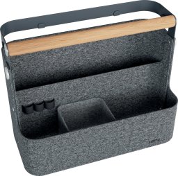 Leitz Hanging Portable Desk Organiser with Handle, Storage box, Grey, Rectangular, Felt, Monochromatic, 380 mm (61990089)