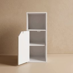 Meble-Bestseller Szafka wąska z drzwiczkami, otwartą wnęką i półką w środku, 25 x 34 x 61,5 cm