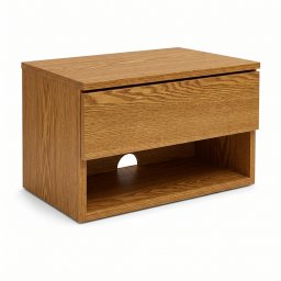 CMK Meble Szafka nocna wisząca z szufladą i półką, 40 x 30 x 21,5 cm