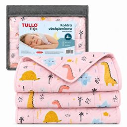 Tullo Kołdra obciążeniowa sensoryczna różowa 4kg EDUKAMP (5905094777539)