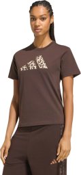 Adidas Koszulka damska Animal Graphic brązowa KT2676 M