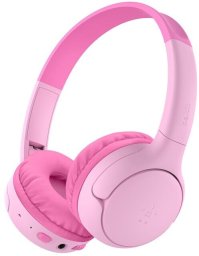 Słuchawki Belkin Zestaw słuchawkowy przewodowy i bezprzewodowy Opaska na głowę muzyka Bluetooth różowy (AUD012HQPK)