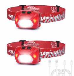 Latarka TOGO Czołowa LEPRO USB 2 szt. (320014-R-2)