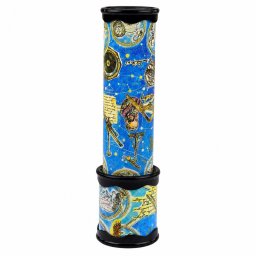 LeanToys Kalejdoskop Dla Dzieci Obrotowy Kolorowe Wzory Niebieski 21 x 5 cm