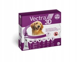 Ceva Vectra 3D dla psów 25-40kg pipety przeciw pasożytom 3szt