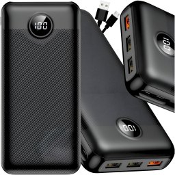 Powerbank Matnox Szybki Powerbank 30000 mAh 20W QC 3.0 3x USB PD 3.0 USB-C Power bank Mocny (MOCNY POWERBANK 30000mAh 20W Quick Charge 3.0)