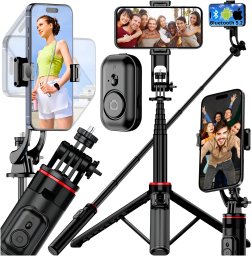 Selfie stick Matnox Uchwyt na telefon kijek do selfie stick tripod statyw Bluetooth 5.2 pilot (SELFIE STICK KIJEK DO SELFI STATYW BLUETOOTH)
