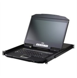 Konsola KVM Aten CL3708NX D – 8-portowa konsola KVM z ekranem LCD typu WideScreen, z jednym szyną zasilającą, USB i HDMI, układ klawiatury D (14.01.7606)