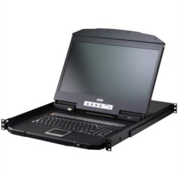 Konsola KVM Aten CL3716NX D – 16-portowa konsola KVM z interfejsem USB i HDMI, z szerokim ekranem LCD i układem klawiszy typu „single rail”, (14.01.7626)