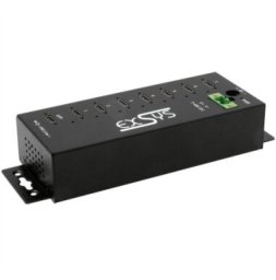HUB USB Exsys EX-1537HMVS – zarządzany, 7-portowy metalowy hub USB-C 3.2 Gen 1 z ochroną przeciwprzepięciową EDS 15 kV (15.06.3517)