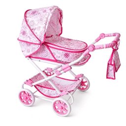 Baby Mix Wózek dla lalek 2w1 New Baby Monika Flowers EDUKAMP (8596164067208)