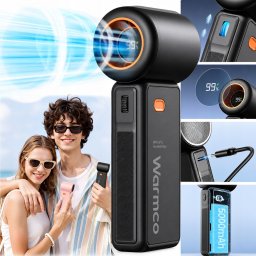 Wentylator Zenwire Mocny wiatrak USB 15000RPM mini wentylator ręczny chłodzenie Warmco czarny