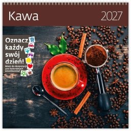 Helma Kalendarz 2027 ścienny 30x30cm Kawa EDUKAMP (8596641052444)
