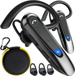 Słuchawki Matnox Bezprzewodowa słuchawka do ucha rozmów Bluetooth 5.0 mikrofon dla kierowców (SŁUCHAWKA DO UCHA ROZMÓW BT 5.0 ZESTAW + ETUI)