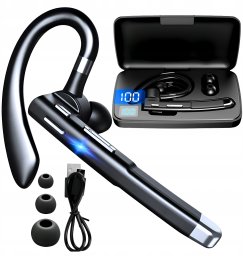 Słuchawki Matnox Bezprzewodowa słuchawka do rozmów do ucha BLUETOOTH mikrofon dla kierowców (SŁUCHAWKA BLUETOOTH 5.1 DO ROZMÓW UCHA ZESTAW)