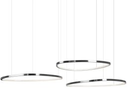Lampa wisząca MAXlight Potrójna wisząca lampa Cayenne czarna P0663D 3xLED 130W 3000K pierścienie