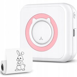 Drukarka etykiet Mini drukarka termiczna przenośna dla dziecka C15 różowa Bluetooth Drukuś