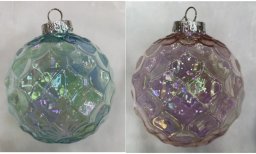 Decoris Bauble Christmas Plastic Glittery 8CM
