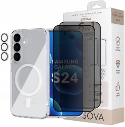OSOVA Etui Do Samsung S24 Do Magsafe Osova Szkło Privacy +Szkło Aparat Zestaw 6W1