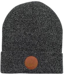 Kubota Czapka Beanie z bawełny melanż czarno-biały EDUKAMP (5903678208837)