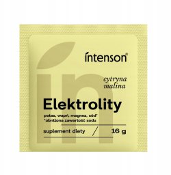 Biofarmacja INTENSON_Elektrolity suplement diety Malina-Cytryna 16g (5905454133463)