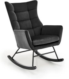 Halmar Fotel bujany Bazalto Velvet czarny (V-CH-BAZALTO-FOT-CZARNY)