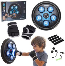 NoboKids Tarcza Bokserska Bluetooth na Ścianę dla Dzieci Muzyczna Treningowa + Rękawice (5904665406212)