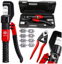 ZAM Zaciskarka do kabli praska hydrauliczna 10T 8 matryc zestaw ZAMLine