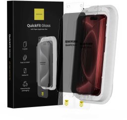 spacecase Szkło prywatyzujące 2x z aplikatorem QuickFit Privacy Glass do iPhone 18 Pro