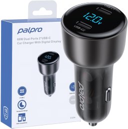Ładowarka Mcdodo PALPRO Szybka ładowarka samochodowa do telefonu laptopa 2X USB-C 12V 60W