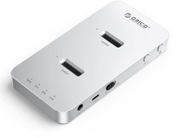 Stacja dokująca Orico Klonująca dyski, 2x M.2 NVMe/SATA, USB-C 20Gbps (M220-C-EU-SV-BP)