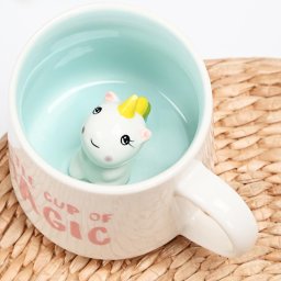 Porcelana MariaPaula Kubek z jednorożcem porcelana 350 ml, uroczy kubek porcelanowy