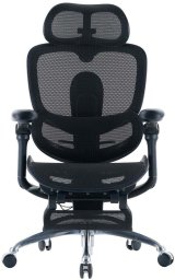 Krzesło biurowe Sihoo Fotel biurowy C300 PRO V2 Black z podnóżkiem (C300-PRO-V2-B101-JT)