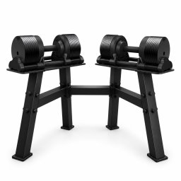 UNDERFIT Zestaw hantli regulowanych 2x32 kg ze stojakiem regulacja 1 kg
