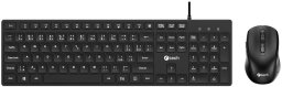 Klawiatura + mysz CMStorm C-TECH Klawiatura KBM-108, przewodowy zestaw combo z myszą, multimedialna, USB, CZ/SK (KBM-108-BL)