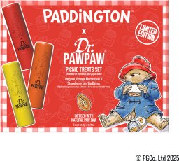 Dr PawPaw Set Dr. PawPaw: Paddington Orange Marmalade, Hydrating, Lip Balm, 4 g + Paddington Bear Original Balm, Vegan, Lip Balm, 4 g + Strawberry Jam, Hydrating, Lip Balm, 4 g For Women