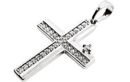 MANILLA Zawieszka Krzyżyk Posrebrzany 26x18mm
