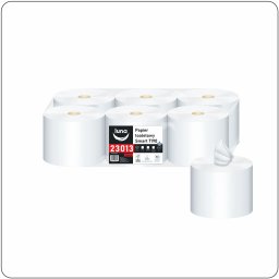 DGA OPTIMA LUNA papier toaletowy centralnego dozowania - Dwuwarstwowy papier do systemu centralnego dozowania, 6 rolek - 190 m (23013)