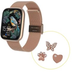 Smartwatch GepardWatches ForeVigo 4 SW-330 z charmsami Różowe złoto (GSM277712)