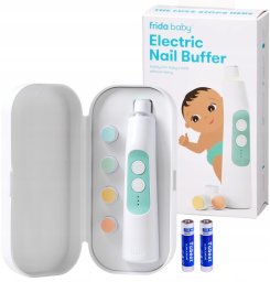 Carriwell FRIDA_Frida Baby Electric Nail Buffer pilnik elektryczny dla niemowląt LED 1szt. + czyścik 1szt. 3w1 (1220000221345)