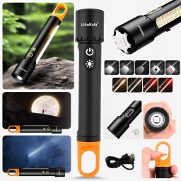 Latarka Neo Latarka Liitokala LF-X725 1500 lm USB C 21700 3500 mAh zoom powerbank