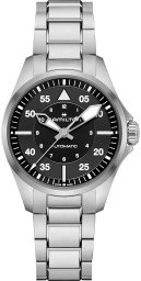 Zegarek Hamilton Khaki Aviation Zegarek damski czarna tarcza 36 mm (H76215130)