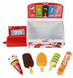 Casdon Ice Cream Parlour Ice Cream Shop for Play Ice Cream on a Stick Algida + Accessories (32150)