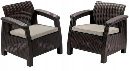 Keter Garden chairs Corfu Duo Set brown (8711245158303)