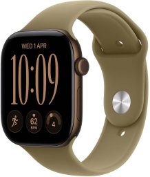 Smartwatch Apple Watch 12 GPS 42mm Dark Bronze Alu Sport Band S/M Oliwkowy (MJEF4MP/A)