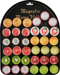 Aliga Magnesy owoce 3,5cm 36szt