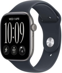 Smartwatch Apple Watch 12 GPS 42mm Space Grey Alu Sport Band M/L Granatowy (MJE94ET/A)