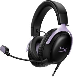 Słuchawki HyperX Cloud III Zestaw słuchawkowy Przewodowa Opaska na głowę Gaming USB Type-C Czarny, Lawenda (DF7F0AA)