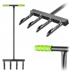 Kadax Aerator rurkowy ręczny 36cm kolce widły napowierzania trawnika piaskowanie